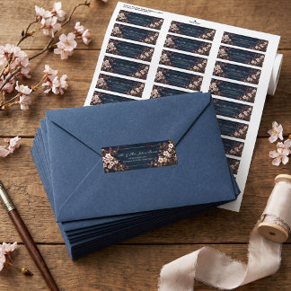 Midnight Navy White Botanical Frame
