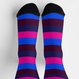 Midnight neon stripes socks