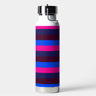 Midnight neon stripes water bottle