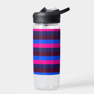 Midnight neon stripes water bottle