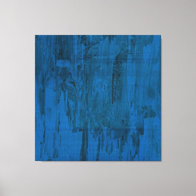 Midnight Ocean Waves | Abstract Deep Blue  Canvas Print (Front)