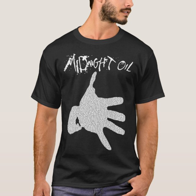 Midnight Oil white Essential T-Shirt (Front)