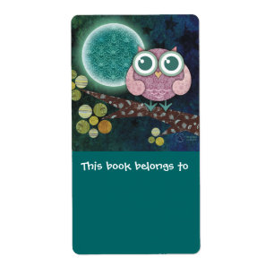Midnight Owl Bookplates Labels