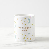 midnight owl moons and stars custom Text