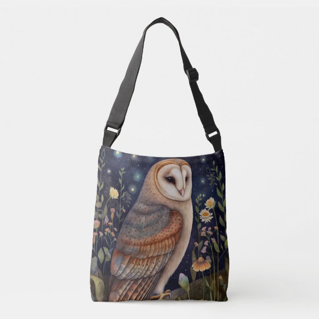 Midnight Owl Tote Bag Cross-Body or Shoulder (Front)