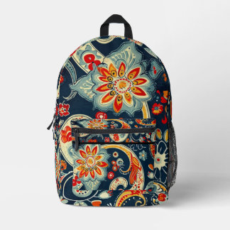 Midnight Paisley Printed Backpack