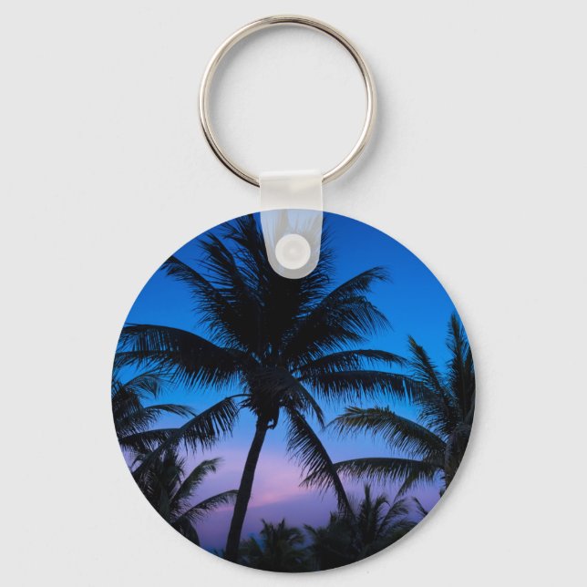 Midnight Palms Key Ring (Front)