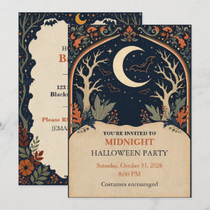 Midnight Papercut Halloween Invitation