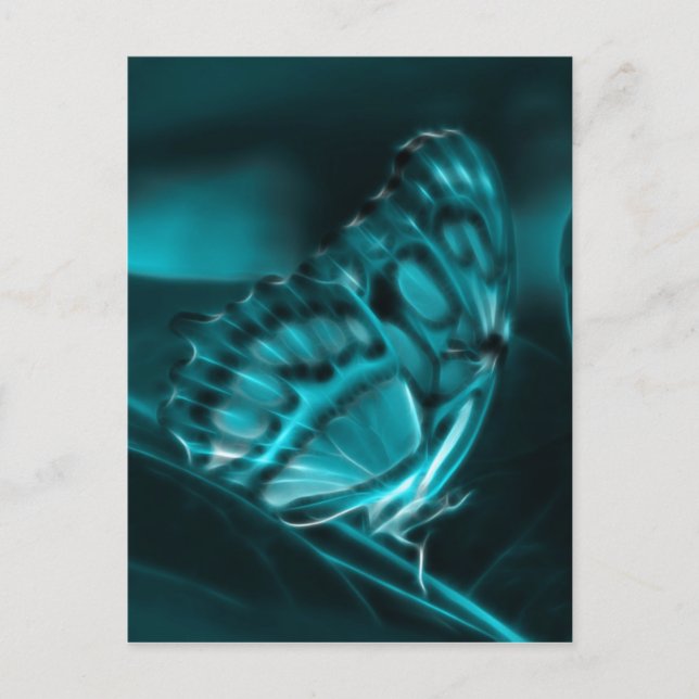 Midnight Passion, Blue Butterfly Kisses Postcard (Front)