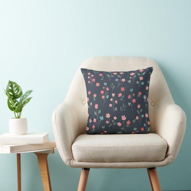Midnight Pastel Meadow Cushion (Chair)