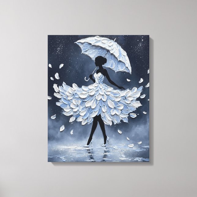 Midnight Petal Walz Canvas Print (Front)