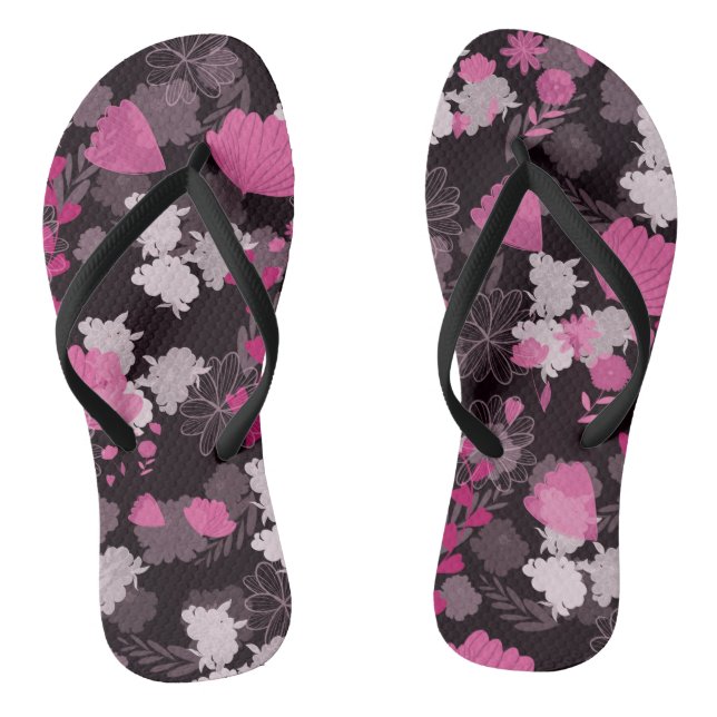 Midnight Petals Jandals (Footbed)