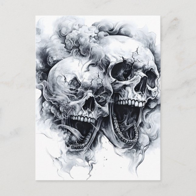 Midnight Phantom Skull Announcement Postcard (Front)