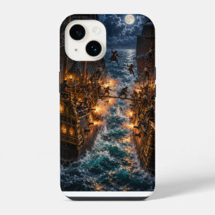 Midnight pirate battle phone case