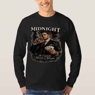 Midnight Poker King Mafia Style Long Sleeve T-Shirt