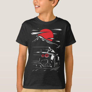 Midnight Race: Red Moon Racing Car T-Shirt