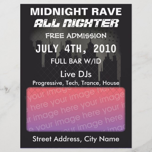 Midnight Rave Flyer (Front)