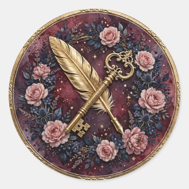 Midnight Romance Wax Seal Stickers (Front)