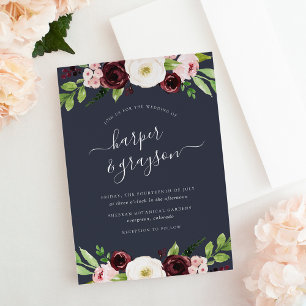 Midnight Romance Wedding Invitation