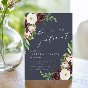 Midnight Romance Wedding Postponement Invitation