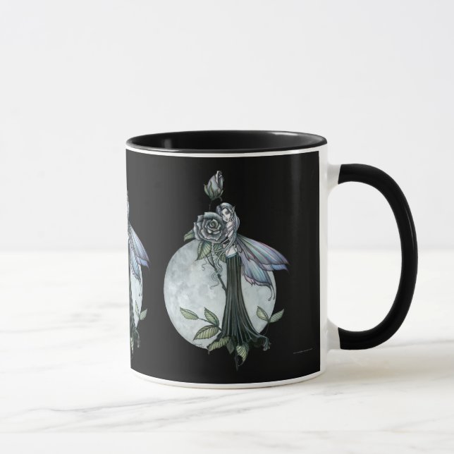 Midnight Rose Gothic Fairy Coffee Mug (Right)
