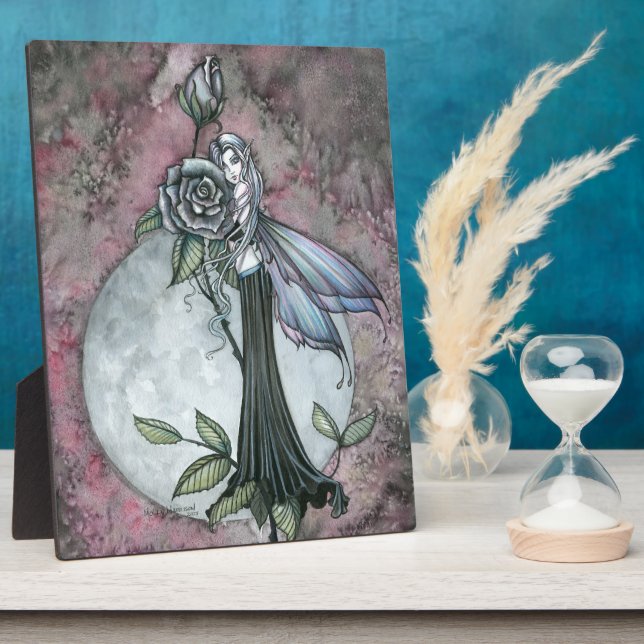 Midnight Rose Self Standing Picture Plaque (Side)