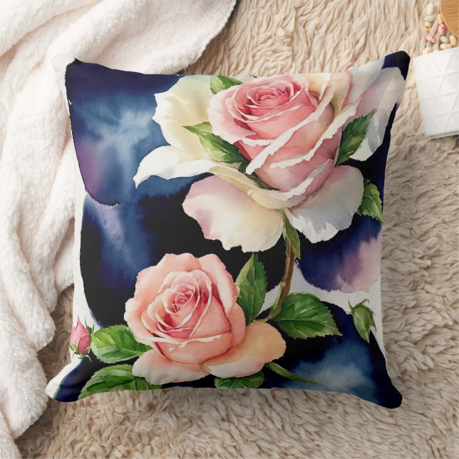 Midnight Roses Cushion (Blanket)