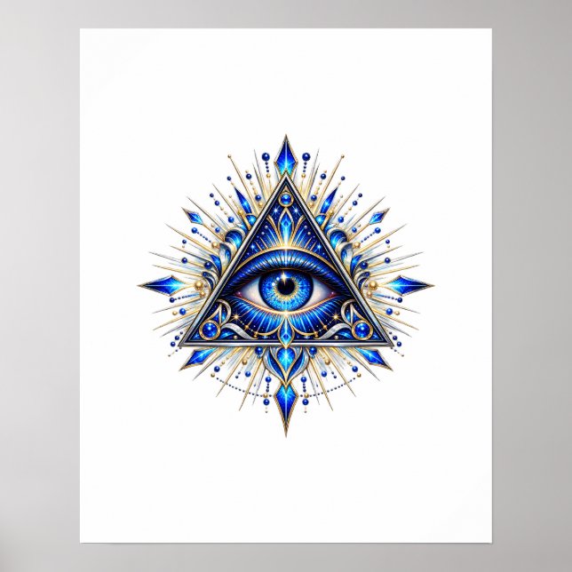Midnight Sapphire Eye Poster (Front)