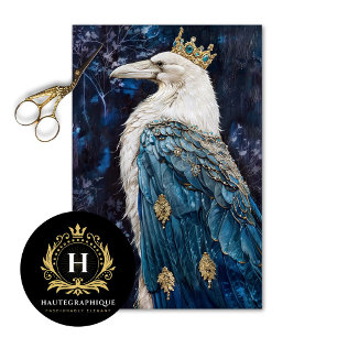 Midnight Sapphire Raven Decoupage   Tissue Paper