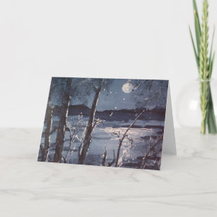 Midnight Seascape Fine Art Greeting Card