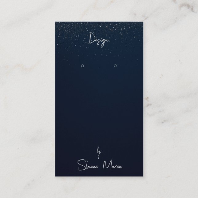 Midnight Shimmer Jewellery Earring Display Card (Front)