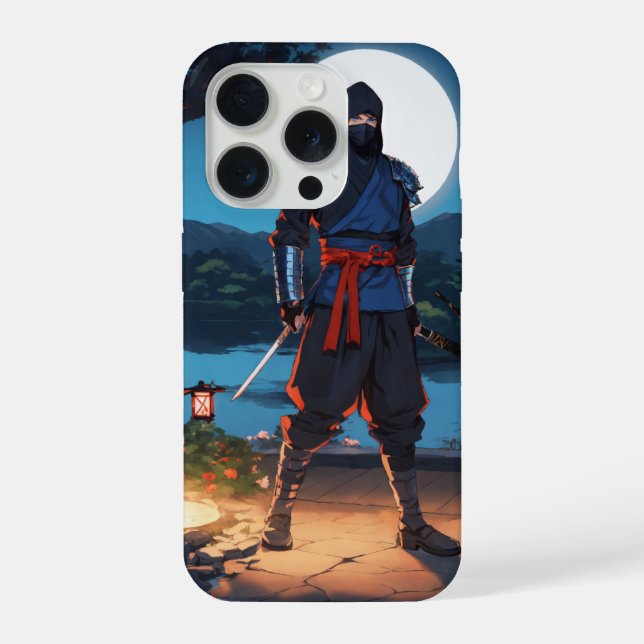Midnight Shinobi: Moonlight Ninja Assassin iPhone  Case (Back)