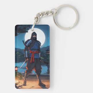 Midnight Shinobi: Moonlight Ninja Silhouette Premi Key Ring