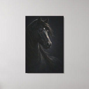 Midnight Sky   Horse Art   Stretched Canvas Print
