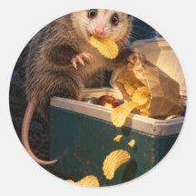 Midnight Snack Inspection Opossum Sticker