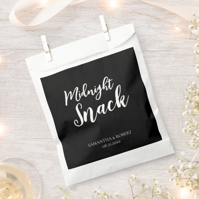 Midnight Snack Wedding Favor Bag (Clipped)