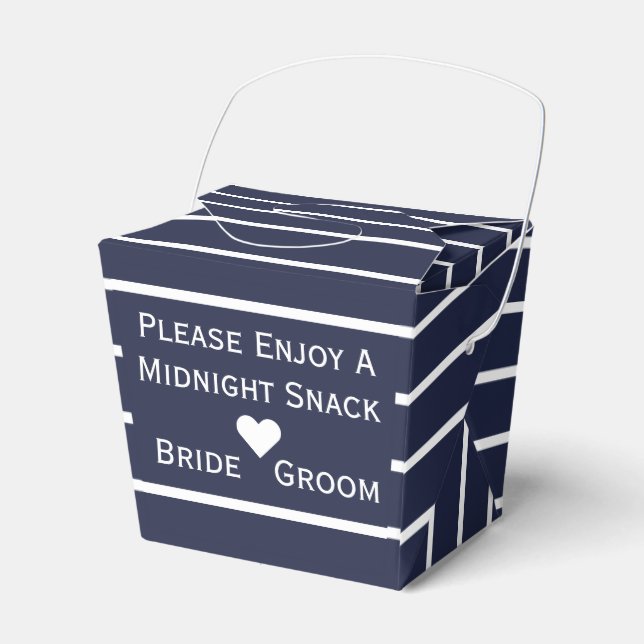 Midnight Snack Wedding Favour Box (Front Side)