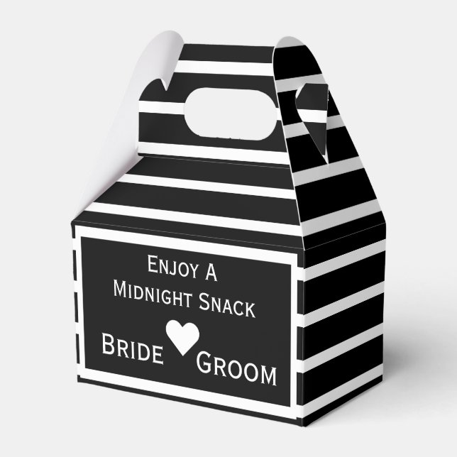 Midnight Snack Wedding Favour Box (Front Side)