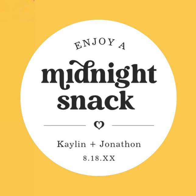 Midnight Snack Wedding Favour Labels (Creator Uploaded)