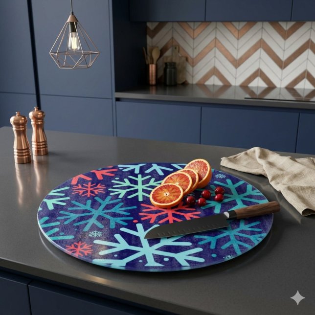 Midnight Snowfall Glass Cutting Board (Creator Uploaded)