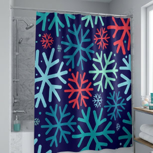 Midnight Snowfall Shower Curtain