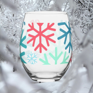 Midnight Snowfall Stemless Wine Glass