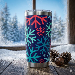 Midnight Snowfall Thermal Tumbler