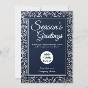 Midnight Snowflake Corporate Holiday Card