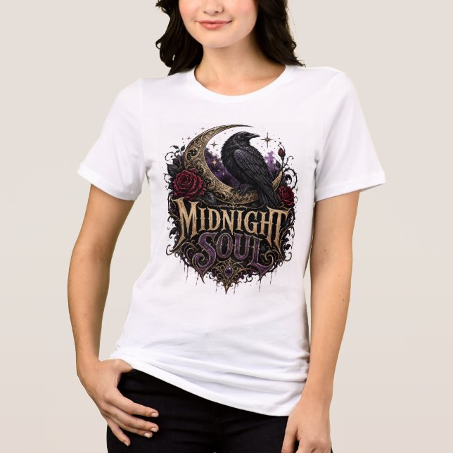 midnight soul raven Tri-Blend shirt (Front)