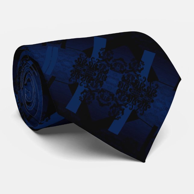 Midnight Sovereign Tie (Rolled)
