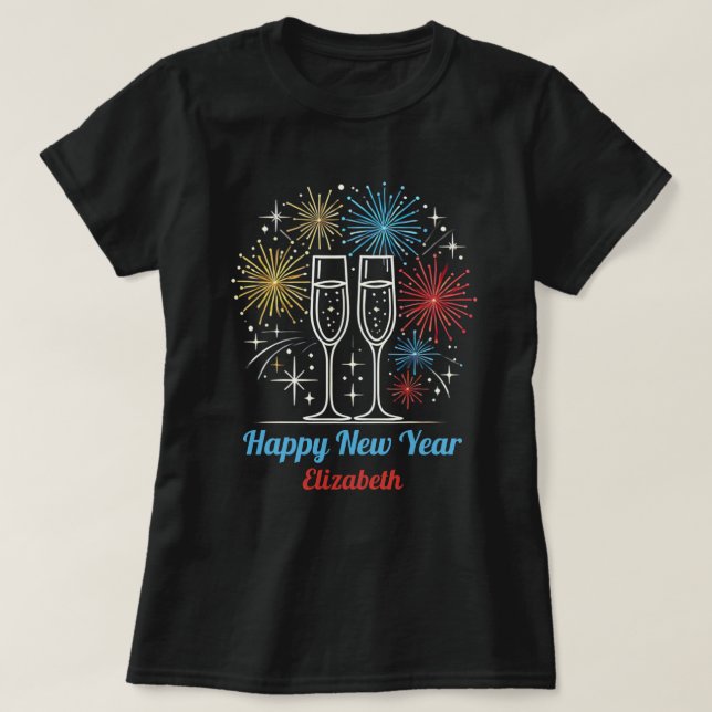 Midnight Sparkle Celebration T-Shirt (Design Front)