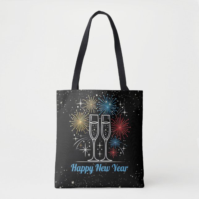 Midnight Sparkle Celebration Tote Bag (Front)