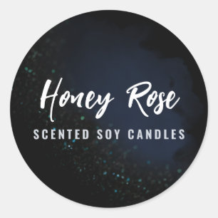 Midnight Sparkle Navy Blue Candle Labels