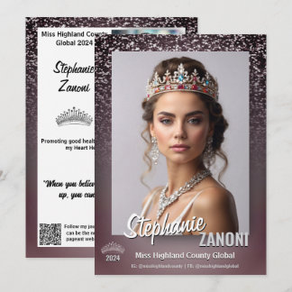 Midnight Sparkle Pageant Autograph Card | QR Code